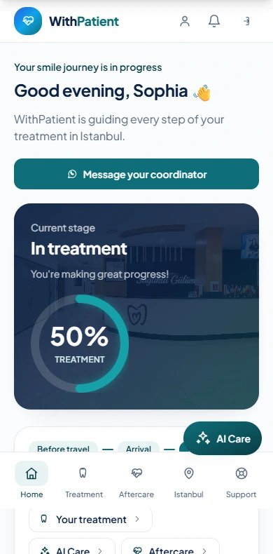 WithPatient patient dashboard demo